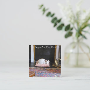 Happy Art Cat Day! Mitteilungskarte