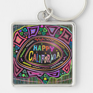 Happy Art: "Happy California" Schlüsselanhänger