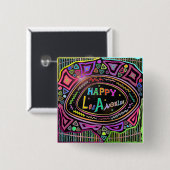 Happy Art: Schaltfläche "Happy Los Angeles" Button (Vorne & Hinten)