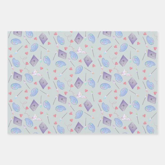 Happy Art Supplies Geschenkpapier Set (Vorderseite 2)