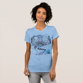 HAPPY Art T - Shirt ein Mond und moderne Muster (Vorne ganz)