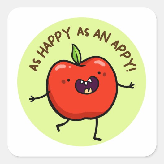 Happy as a Appy Fruit Sticker (Vorderseite)