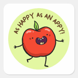 Happy as a Appy Fruit Sticker