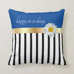 Happy as a Daisy Throw Kissen