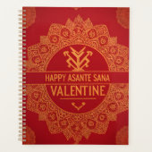 Happy Asante Sana Valentine's Day 2026  Red & Gold Planer (Vorderseite)