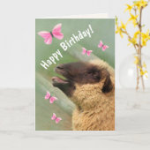 Happy aufgeregt Schafe zum Geburtstag Karte (Gelbe Blume)