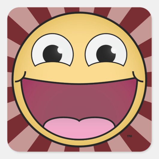 Happy! Aufkleber am Roten Platz (Vorderseite)