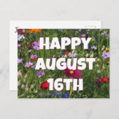 Happy August 16. Postkarte (Vorne/Hinten)