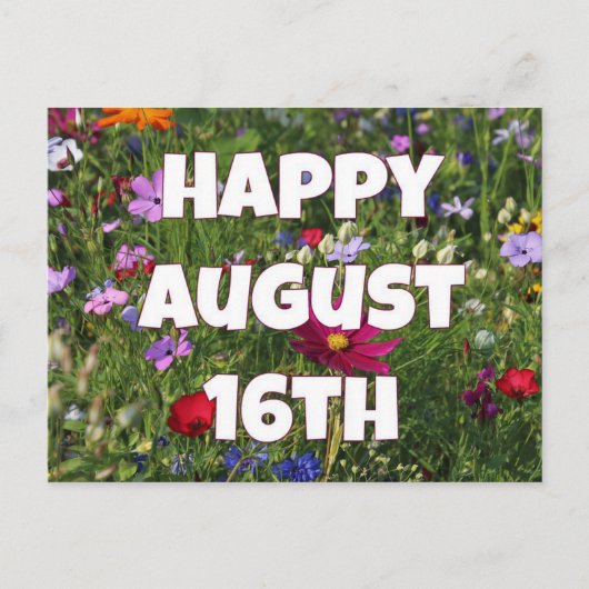 Happy August 16. Postkarte (Vorderseite)