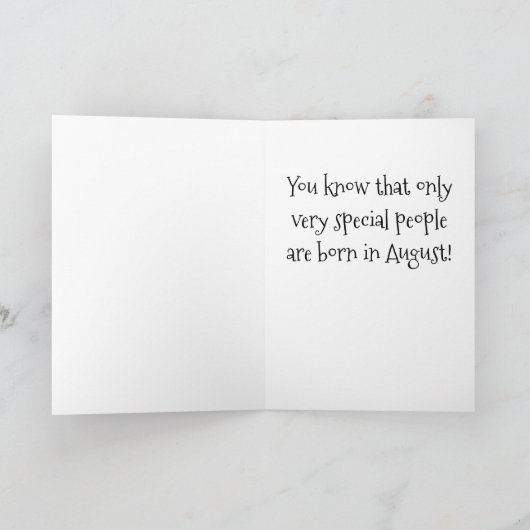 HAPPY ***AUGUST BIRTHDAY*** TO THE GRILLER! KARTE (Innenseite)