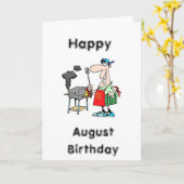 HAPPY ***AUGUST BIRTHDAY*** TO THE GRILLER! KARTE (Gelbe Blume)