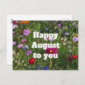 Happy August Postcard Postkarte (Vorne/Hinten)