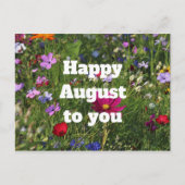 Happy August Postcard Postkarte (Vorderseite)