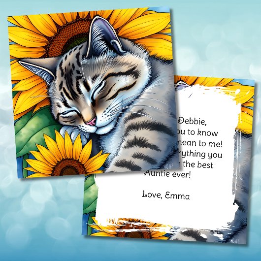 Happy Auntie's Day | Hinweis zur Tante Karte