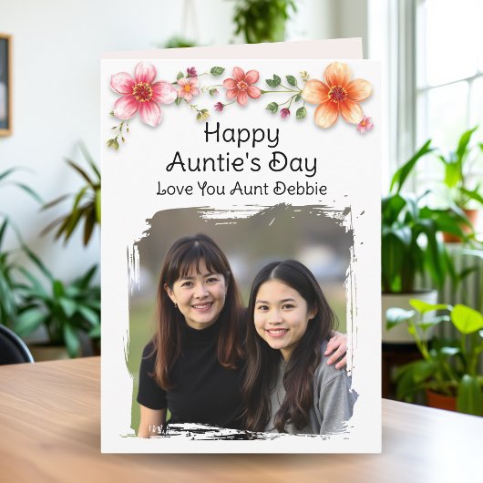 Happy Auntie's Day | Personalisiertes Foto Karte
