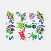 Happy Außerirdischen Rockin' Fleecedecke (Vorderseite (Horizontal))