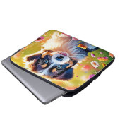 Happy Aussie Puppy Design Laptopschutzhülle (Vorne Knopf)