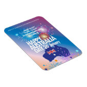 Happy Australia Day 26. Januar Feuerwerk Festival Magnet (Rechte Seite)