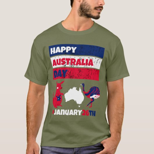 Happy Australia Day 26. Januar T - Shirt (Vorderseite)