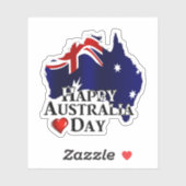 Happy Australia Day Aufkleber (Blatt)
