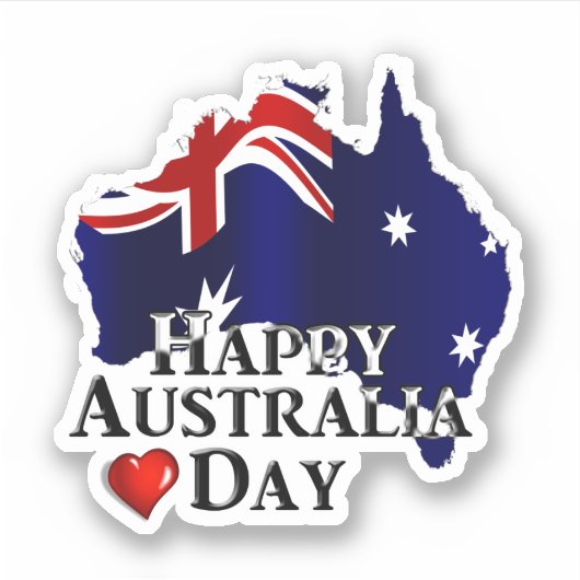 Happy Australia Day Aufkleber (Vorderseite)
