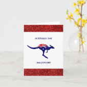 Happy Australia Day Australian Kangaroo Karte (Gelbe Blume)