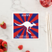 Happy Australia Day Australian Kangaroo Serviette (Beispiel)