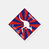 Happy Australia Day Australian Kangaroo Serviette (Ecke)