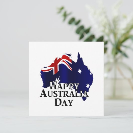 Happy Australia Day Einladung (Stehend Vorderseite)