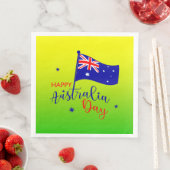 Happy Australia Day Flag Green Gold Large Serviette (Beispiel)