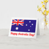 Happy Australia Day Grußkarte mit Flagge Karte (Gelbe Blume)