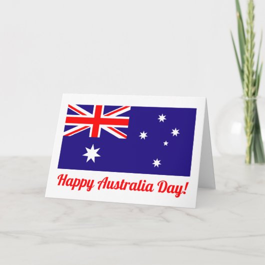 Happy Australia Day Grußkarte mit Flagge Karte (Vorderseite)