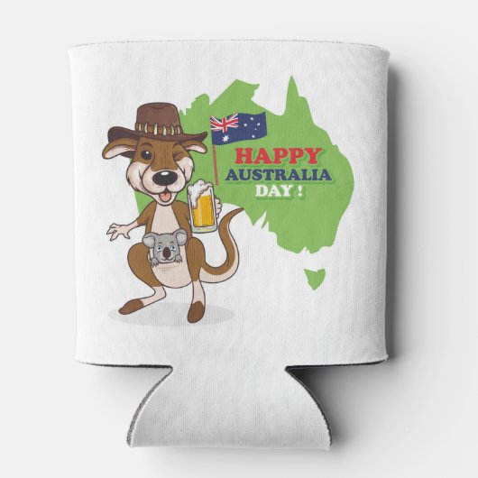Happy Australia Day Kangaroo Koala Dosenkühler (Rückseite)