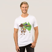 Happy Australia Day Kangaroo Koala Tri-Blend Shirt (Vorderseite voll)