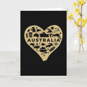 Happy Australia Day Liebe Herz Karte (Gelbe Blume)