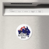 Happy Australia Day Magnet (In Situ (Geschirrspüler))