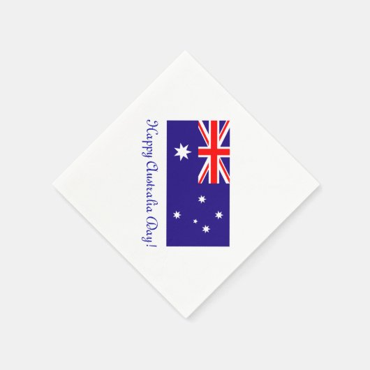 Happy Australia Day Napkins mit australischer Flag Serviette (Ecke)