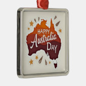 Happy Australia Day Ornament Aus Metall (Rechts)