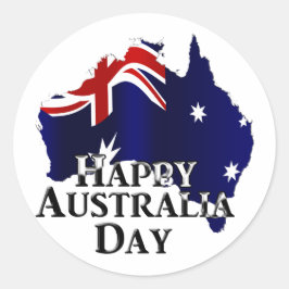 Happy Australia Day Runder Aufkleber
