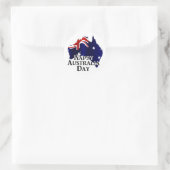 Happy Australia Day Runder Aufkleber (Tasche)