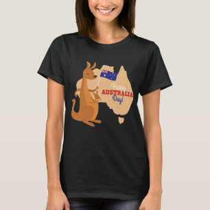 Happy Australia Day Shirt Funny Kangaroo T - Shirt