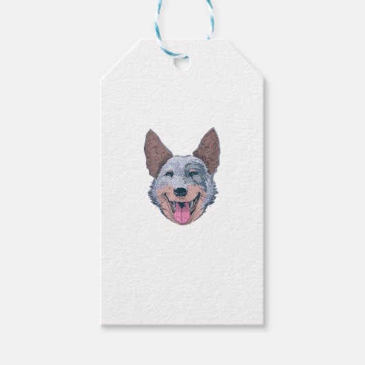 Happy Australian Cattle Dog Geschenkanhänger (Vorderseite)