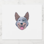 Happy Australian Cattle Dog Schaumweinetikett (Einzelnes Label)