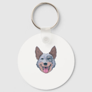 Happy Australian Cattle Dog Schlüsselanhänger