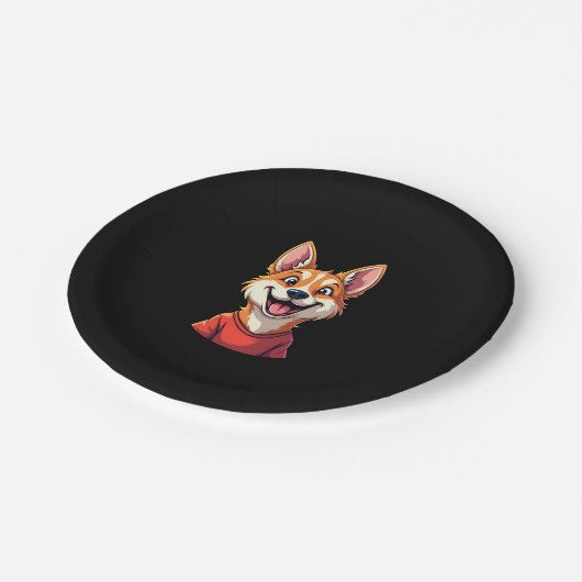 Happy Australian Cattle Dog Tank Pappteller (Schrägansicht)