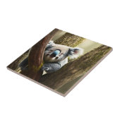 Happy Australian Koala Bear In Tree, Ceramic Tile Fliese (Seite)
