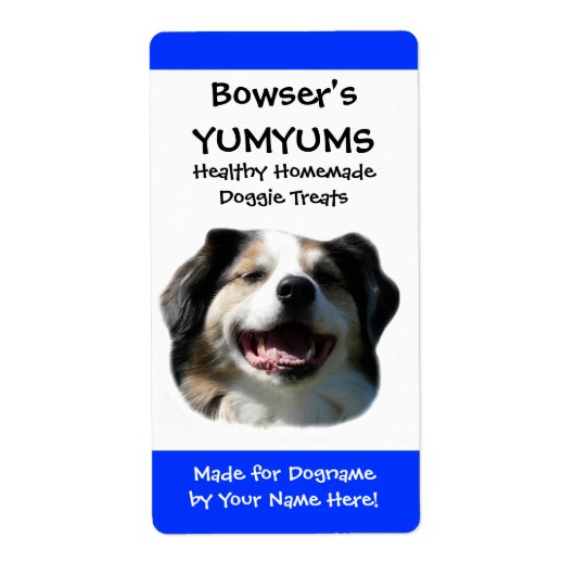 Happy Australian Shepherd Custom Dog Leckereien La (Vorne)