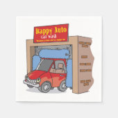 Happy Auto Car Wash Paper Napkins Serviette (Vorderseite)