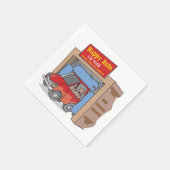 Happy Auto Car Wash Paper Napkins Serviette (Ecke)