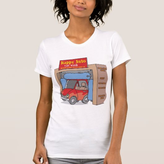 Happy Auto Car Wash T - Shirt Frauen (Vorderseite)